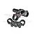 GPM Black Aluminium Triple Clamp Set MX028-BK