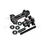 GPM Black Aluminium Front & Rear Wheel Hub Hex Set w/ Larger Inner Bearings MX0067-BK