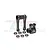 GPM Black Aluminium Hub Carrier (C-Hub) & Pull Rod Set w/ Larger Inner Bearings MX030-BK