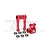 GPM Red Aluminium Hub Carrier (C-Hub) & Pull Rod Set w/ Larger Inner Bearings MX030-R