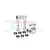 GPM Silver Aluminium Hub Carrier (C-Hub) & Pull Rod Set w/ Larger Inner Bearings MX030-S
