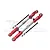 Two red GPM Racing adjustable aluminium camber links with screws and nuts on a white background.