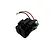 A black plastic RC reduction gearbox with an attached electric motor and red and black power wires against a white background.