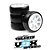Volante 1/10 V9X Evolution 32R Premium Rubber Tyre on White Spoked Rims - Glued Wheels 4Pcs V9XE-PG32RSP