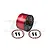 GPM Racing red aluminium and black steel differential case with gaskets and screws on a white background.