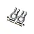 GPM Silver Aluminium Rear Hubs 2Pcs MAS022-S
