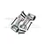 GPM Silver Aluminium Rear Body Post Mounts 2Pcs MAT201RB-S
