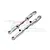Two silver GPM Racing aluminium rear camber links for RC cars, featuring adjustable turnbuckle design and 7075 alloy markings.