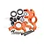 GPM Orange Aluminium Oversized Steering Hubs Set TXM021LN-OR