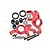 GPM Red Aluminium Oversized Steering Hubs Set TXM021LN-R