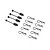 Losi Black Body Pins w/ Clip Retainers 10Pcs LOS266000