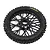 Losi 1/4 Black Dunlop MX53 ProMoto-MX Front Tyre On Spoked Rim LOS46004