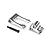Losi silver aluminium knuckle and pull rod components for RC motorcycle on a white background.