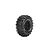 A single Louise 1.0 inch CR-Champ crawler tyre pre-mounted on a black beadlock-style RC rim against a white background.