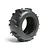 A single black HPI Sand Thrower RC paddle tyre with deep tread lugs, shown against a white background.