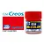 A 10ml bottle of Mr. Color Clear Red gloss acrylic paint with a red cap, alongside a product label graphic showing the brand and color name.