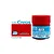 A 10ml jar of Mr Hobby Aqueous Flat Red acrylic paint with a red cap, alongside a digital color swatch and product branding.