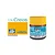 A 10ml jar of Mr. Hobby Aqueous RLM04 Yellow semi-gloss acrylic paint with a yellow cap, shown next to a color swatch and branding.