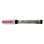 A Mr Hobby Gundam Marker EX in Trans-Am Holo Red, featuring a white body, pink cap clip, and silver label with Gundam branding.