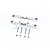 GPM Silver Aluminium & Stainless Steel Adjustable Rear Turnbuckles 2Pcs MAF057S-S