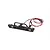 A black GPM Racing RC front bumper with integrated LED lights and wiring harness, isolated on a white background.