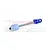 GPM Racing blue aluminium and steel shock absorber shaft for RC cars on a white background.