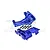 GPM Blue Aluminium Front & Rear Upper Bulkhead Set XRT1213-B