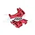 GPM Red Aluminium Front & Rear Upper Bulkhead Set XRT1213-R
