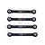 GPM Aluminium Rear Swing Arm Linkages 4Pcs - Black BBX05657-BK