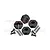 GPM Aluminium 12mm Clamp Wheel Hexes 4Pcs - Black XV2010-BK