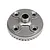 A grey metal 43T spiral cut bevel gear for an RC car differential, viewed from the top showing the central hub and four mounting holes.