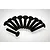 A set of ten black metal button head screws arranged in a semi-circle on a white background.