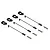 ARRMA 1/8 Black Body Pins w/ Clip Retainer 4Pcs ARA480070