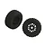 ARRMA 1/8 dBoots Fortress LP Tyres On Black Rims - Glued Wheels 2Pcs ARA550110