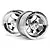 HPI 3.3" Savage 6-Spoke Chrome Rims 2Pcs 3117
