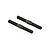 Two black steel turnbuckles with threaded ends and a central hexagonal section for adjustment, isolated on a white background.