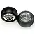 Traxxas 2.8" Alias Rear Tyres on Twin Spoke Chrome Rims - Glued Wheels 2Pcs 5572R
