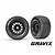 Traxxas 4" Gravix Race Tyres on Black Rims - Glued Wheels 2Pcs 7872