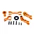 Traxxas Aluminium Steering Bell Crank/Drag Link Assembly with Servo Saver - Orange 7746-ORNG