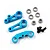 Yeah Racing blue anodized aluminium steering bellcrank and drag link set with included bearings and screws.
