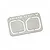 A flat metal sheet containing two reflective side-view mirror inserts for RC cars, with the part number TR4M-032SV etched into the top frame.