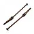 Two brown spring steel CVD driveshafts for RC cars, shown against a plain white background.