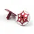 Two red and silver aluminium wing screws for RC cars, featuring a star-shaped design with a central hex socket.