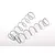 Two grey coil springs for RC shock absorbers, each featuring a small green paint mark on one end, isolated on a white background.