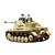 A 1/35 scale model of a German Sd.kfz. 131 Marder II tank destroyer, painted in desert camouflage with two crew figures, isolated on a white background.