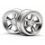 HPI 1.9" (0mm Off-Set) Vintage 5 Spoke Matte Chrome Rims 2Pcs 3815