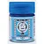 A small glass jar of Mr. Color Cyan primary color pigment paint with a blue plastic screw-top lid, set against a plain white background.