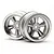 HPI 1.9" (6mm Off-Set) Vintage 5 Spoke Matte Chrome Rims 2Pcs 3820