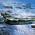 Box art illustration of a Boeing B-52D Stratofortress bomber flying over a snowy, mountainous landscape.