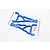 GPM Blue Aluminium Suspension Arm Set 2Pcs ER054-B